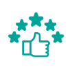 thumbs up 5 stars icon